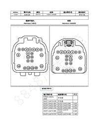 2021年福特锐际Escape插件图-C328 线束内部 