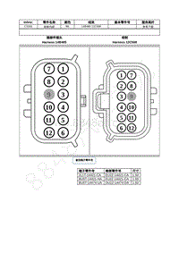 2021年福特追光者EVOS插件图-C1033 线束内部 