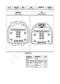 2022年福特锐际Escape插件图-C221 线束内部 