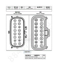 2022年福特锐际Escape插件图-C411 线束内部 