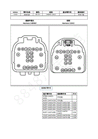 2022年福特锐际Escape插件图-C425 线束内部 