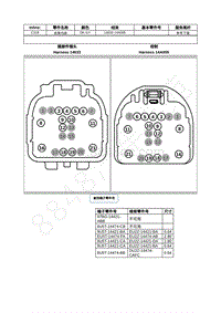 2021年福特锐际Escape插件图-C318 线束内部 