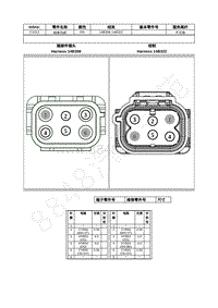 2022年福特锐际Escape插件图-C1012 线束内部 