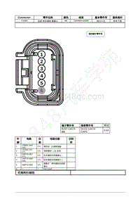 2022年福特追光者EVOS接插件图-C4360 后部 停车辅助 摄像头 