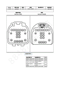 2021年福特锐际Escape插件图-C322B 线束内部 