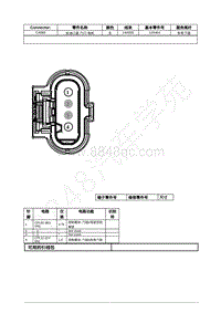 2022年福特锐际Escape插件图-C4089 加油口盖 门闩 电机 