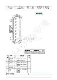 2021年福特全新锐界Edge接插件-C609 乘客侧 车门 门闩 