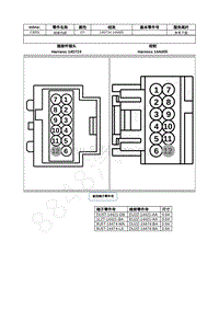 2021年福特全新锐界Edge接插件-C3053 线束内部 