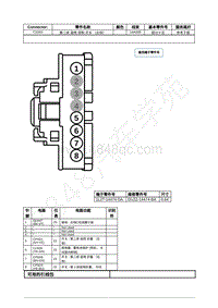 2021年福特全新锐界Edge接插件-C3343 第二排 座椅 控制 开关 （左侧） 