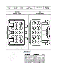 2021年福特全新锐界Edge接插件-C408 线束内部 