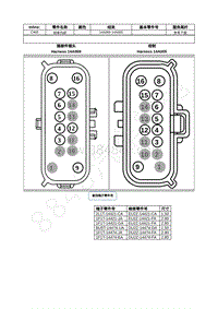 2022年福特全新锐界Edge插件图-C405 线束内部 