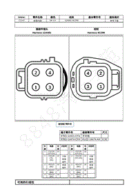 2022年福特全新锐界Edge插件图-C1147 线束内部 