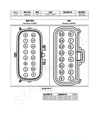 2021年福特全新锐界Edge接插件-C140 线束内部 