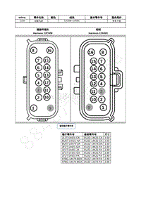 2021年福特全新锐界Edge接插件-C145 线束内部 