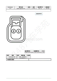 2021年福特全新锐界Edge接插件-C127 发动机 舱盖 微开 开关 