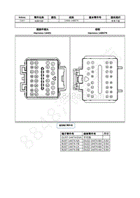 2021年福特全新锐界Edge接插件-C327 线束内部 