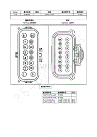 2023年福特锐界L Edge插件图-C140 线束内部 