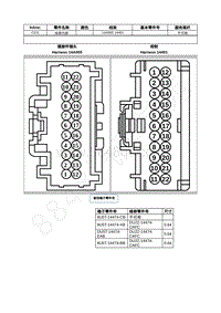 2021年福特全新锐界Edge接插件-C211 线束内部 