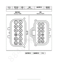 2021年福特全新锐界Edge接插件-C155 线束内部 