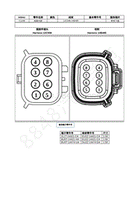 2023年福特锐界L Edge插件图-C1168 线束内部 