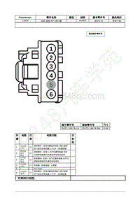 2022年福特全新锐界Edge插件图-C3004 后部 温度 风门 执行器 