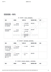 2021-2023年Model Y-扭矩规格 - 转向