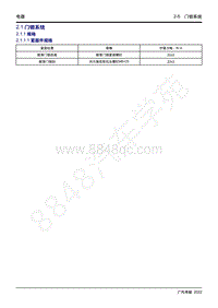 2023年传祺GS4维修手册-2.1 门锁系统