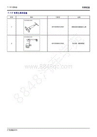 2020年传祺GS4 PHEV维修手册-7.1.5 专用工具和设备