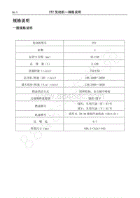 2017年长丰猎豹Q6维修手册-2TZ发动机-01.规格说明