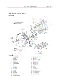 2011年长丰猎豹CT5维修手册-前盖 机油泵 平衡轴 油底壳