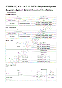 2013年现代索纳塔G2.0T维修手册-悬架系统