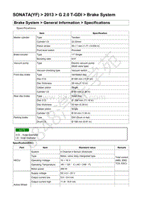 2013年现代索纳塔G2.0T维修手册-制动系统