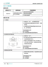 2019年广汽埃安LX-音响娱乐-B1BE710-检修方法说明