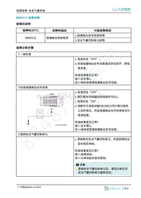 2019年广汽埃安LX-安全气囊-B009312-检修方法说明