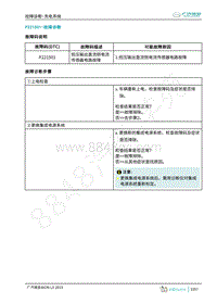 2019年广汽埃安LX-充电-P221501-检修方法说明