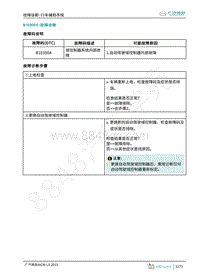 2019年广汽埃安LX-行车辅助-B1E0004-检修方法说明