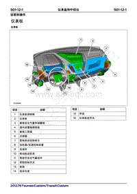 2019年福特新全顺 途睿欧-501_12仪表盘和中控台