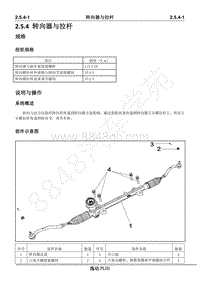 2023年逸动PLUS维修手册-2.5.4 转向器与拉杆