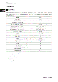 2018年传祺GS4维修手册-01 技术数据