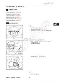 2017年传祺GA3S PHEV维修手册-73 内部照明 灯泡和开关