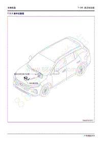 2020年广汽传祺GS4维修手册-7.5.3 部件位置图