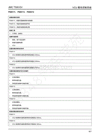 2019年江铃域虎EV故障码-VCU-P069111 P069113 P069212