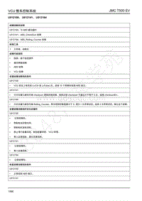 2019年江铃域虎EV故障码-VCU-U012100 U012141 U012164