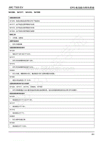 2019年江铃域虎EV故障码-电动助力转向-541200 541317 541416 541500