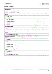 2019年江铃域虎EV故障码-VCU-P190100 P190200