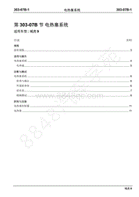 2019年域虎9国六维修手册-柴油机-303-07B电热塞系统