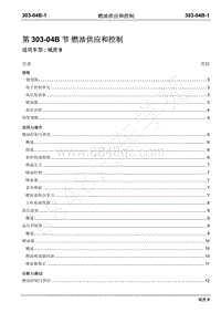 2019年域虎9国六维修手册-柴油机-303-04B燃油供应和控制