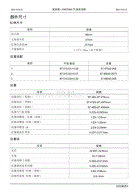 2020年江铃域虎9维修手册-JX4G20A6L汽油发动机-部件尺寸