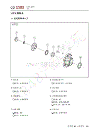 2016年北京BJ40L维修手册-41.3-前轮毂轴承