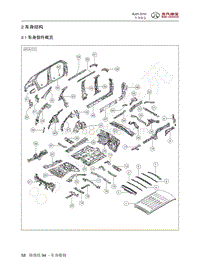 2016年北京BJ20维修手册-94-2 车身结构